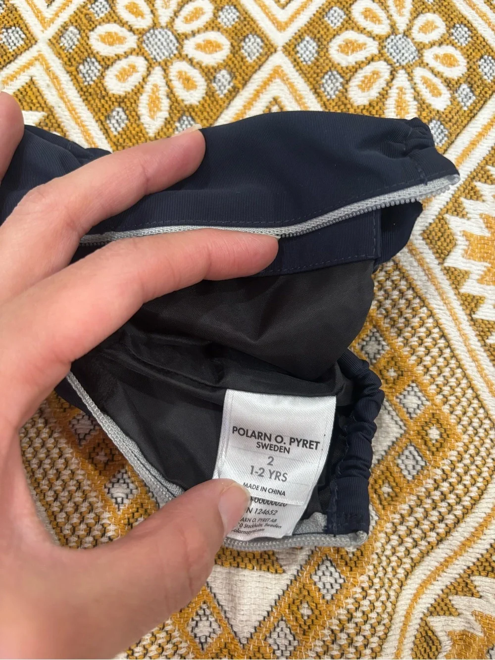 NWOT Polarn O. Pyret Waterproof Zip Mittens | Navy | Size 1-2Y